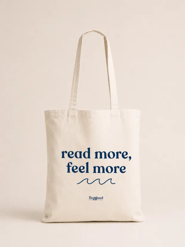 Tote Bookted, grafica «read more, feel more»