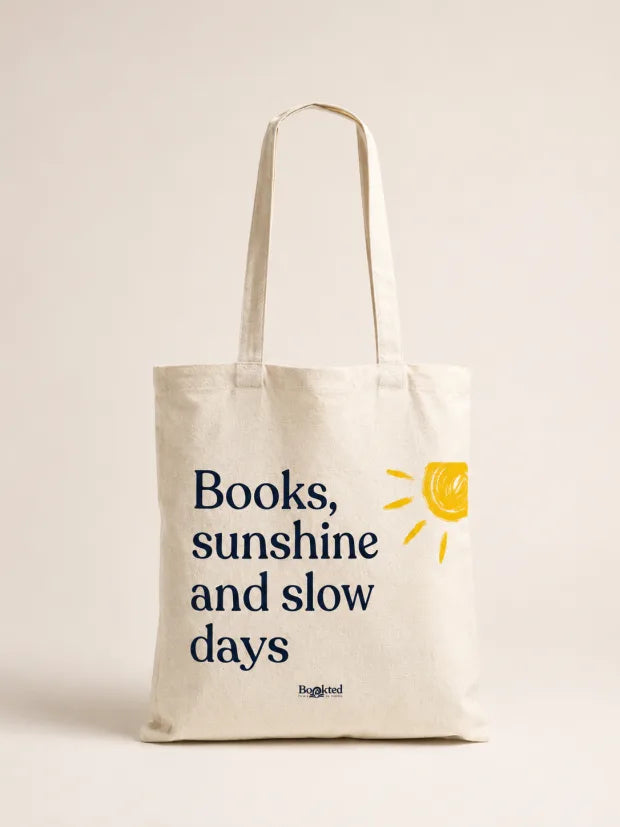 Tote Bookted, grafica «Books, sunshine and slow days»
